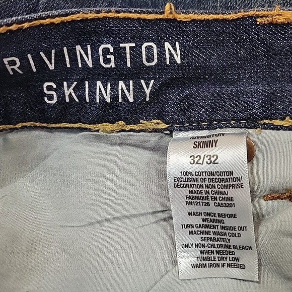 AEROPOSTALE Rivington Skinny Women's Sz 32 X 32 Dark Wash Straight 5 Pockets - Picture 3 of 15